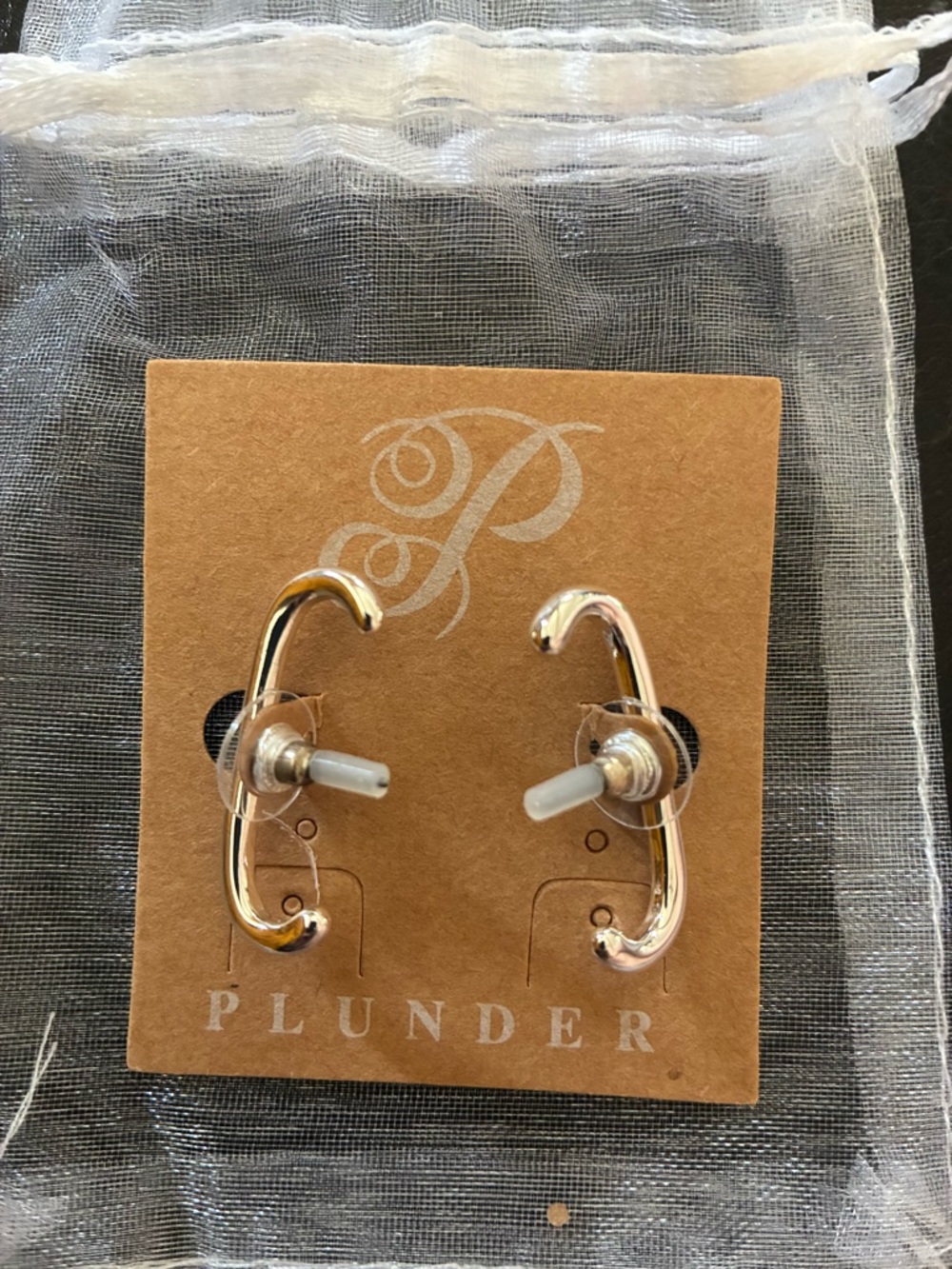 Plunder Silver Tone Ear Crawler  Earrings